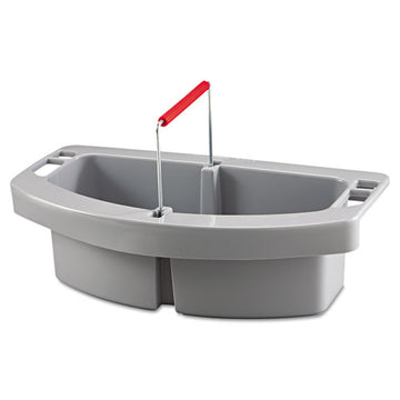 Rubbermaid® Commercial Maid Caddy, 2-compartment, 16w X 9d X 5h, Gray freeshipping - TVN Wholesale